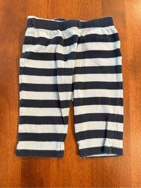 Burt's Bees Baby Navy and White Striped Infant Pants